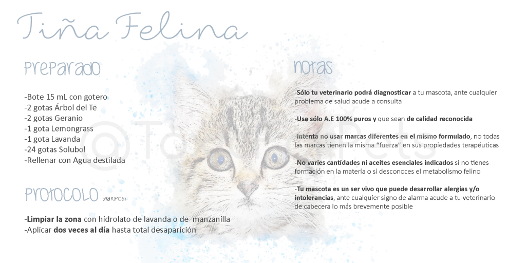 Protocolo con Aceites Esenciales para Tiña Felina